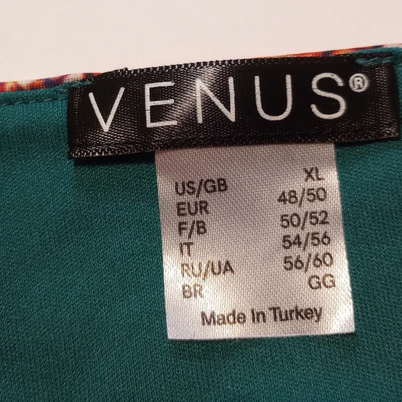 Multi Colored Snake Print Off Shoulder Crop Top SZ XL by Venus - Picture 9 of 11